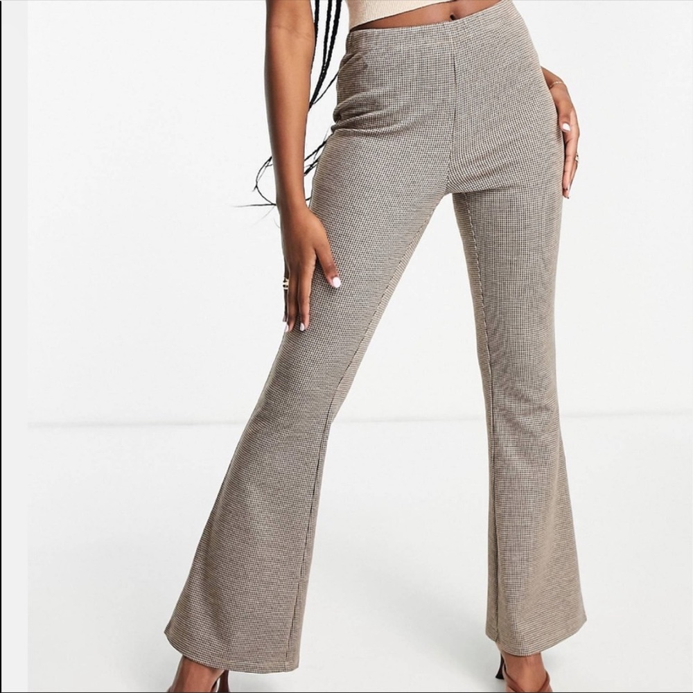 ASOS checkered flare pants